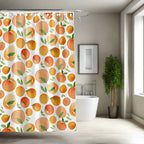 Sunny Oranges Bath Curtain — product detail view