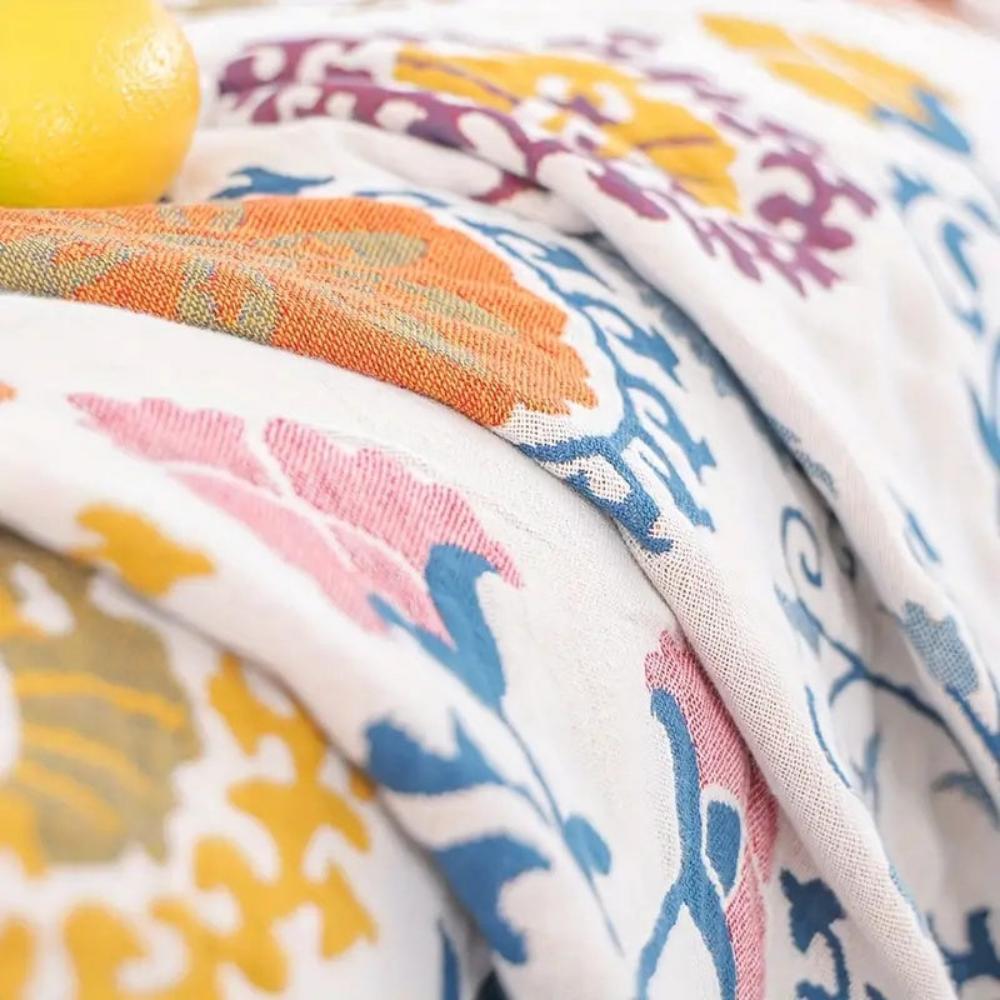Breathable Cotton Gauze Coverlet — product detail view