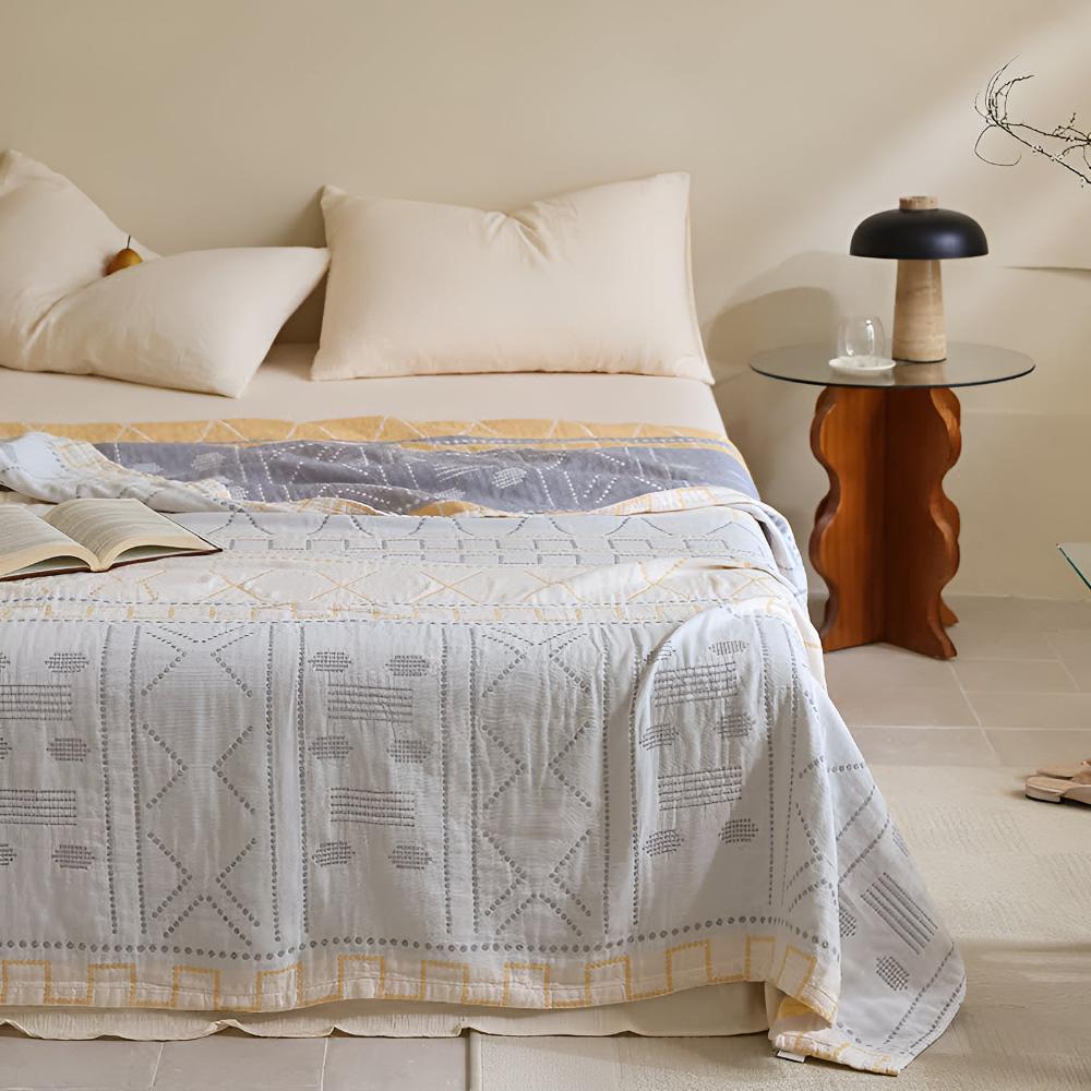 Geometric Cotton Blanket — main product photo