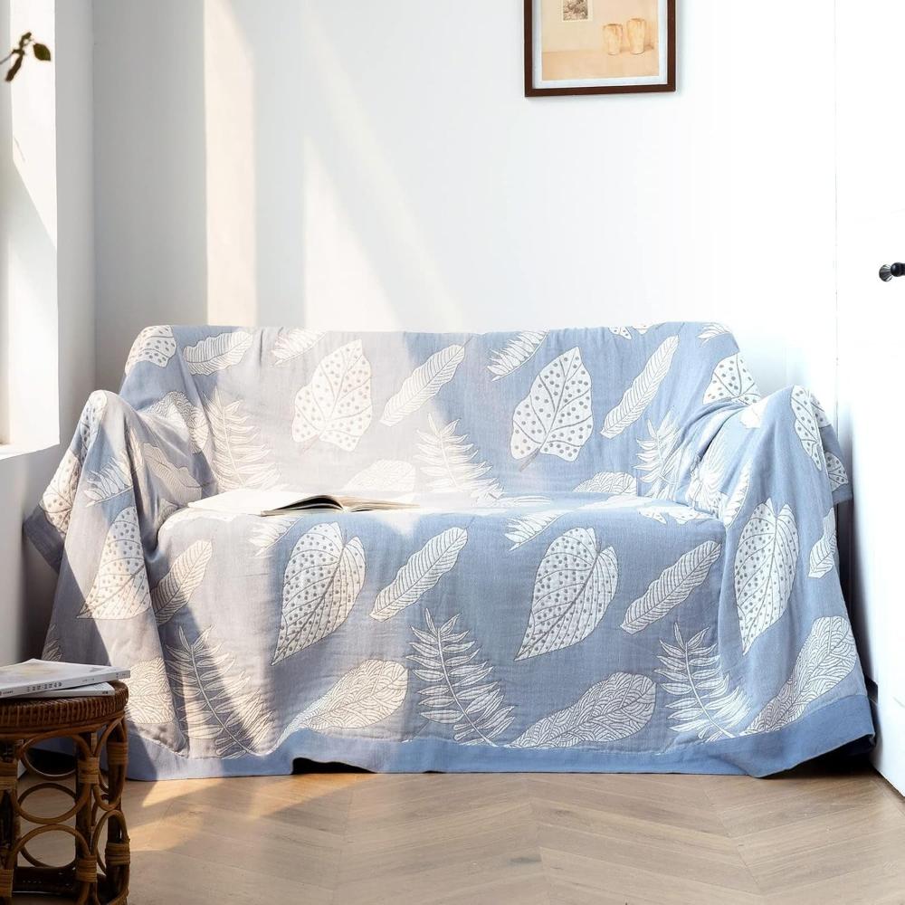 Leafy Whisper Summer Blanket — lifestyle shot