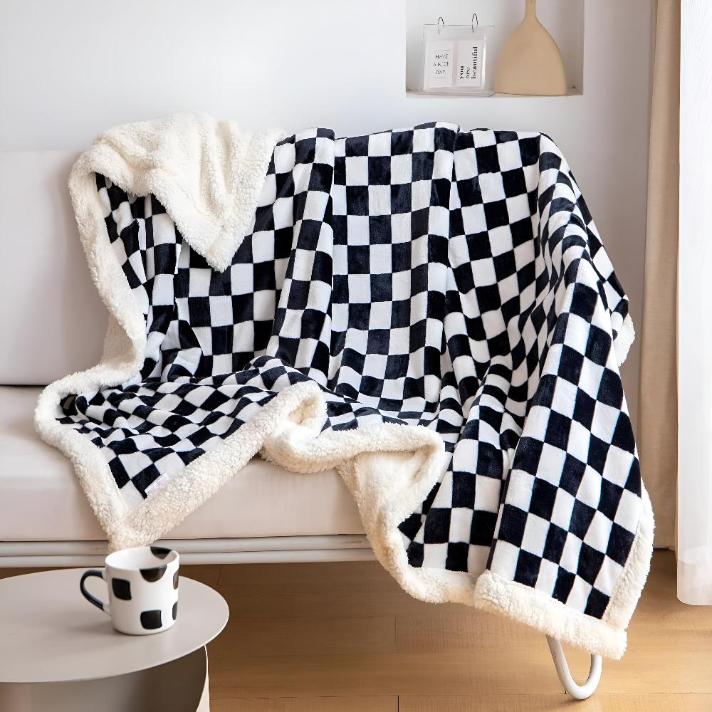 Chessboard Pattern Elegance Blanket — main product photo