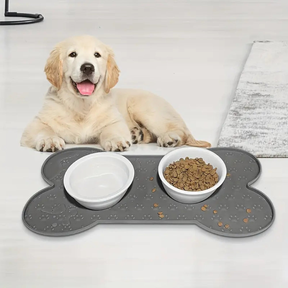 Bone-Shaped Silicone Pet Feeding Mat — main product photo