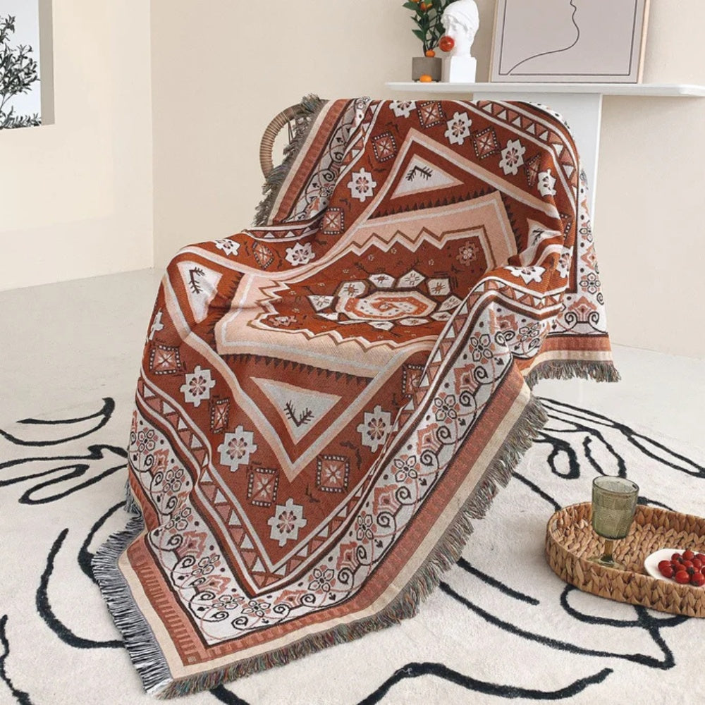 Bohemian Desert Mirage Throw Blanket — main product photo