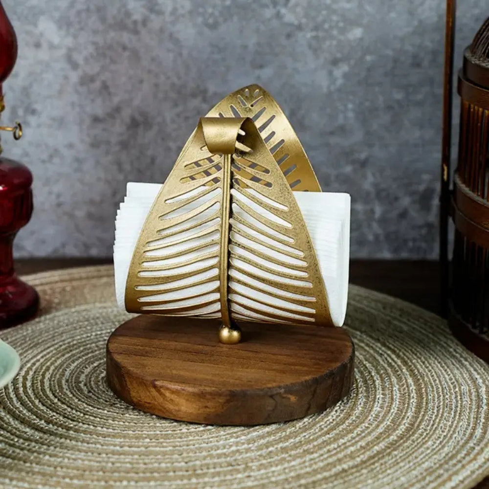 Iron Leaf Shape Tissue Holder — product close-up