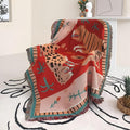 Leopard Woven Tassel Blanket — main product photo
