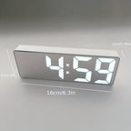 Digital LED Mirror Alarm Clock — size and scale reference