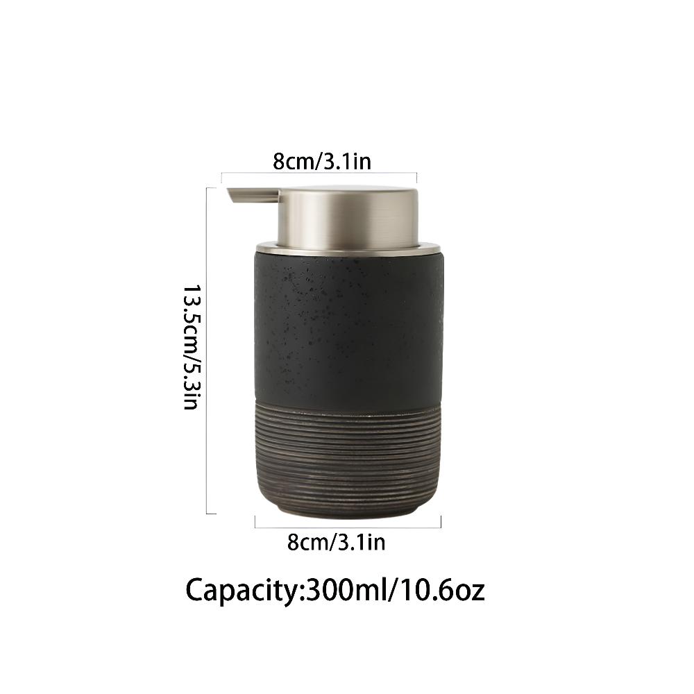Minimalist Ceramic Soap Dispenser — alternate angle view