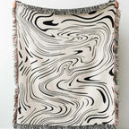 Marble Woven Throw Blanket — product close-up