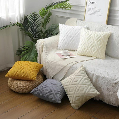 3D Diamond Pattern Cushion Cover — product detail view