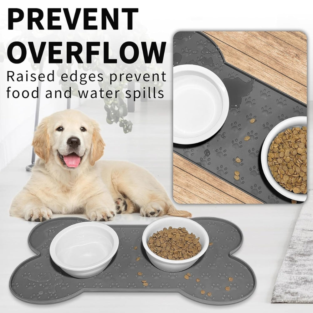 Bone-Shaped Silicone Pet Feeding Mat — product close-up