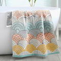 Shell Print Jacquard Cotton Bath Towel — alternate angle view