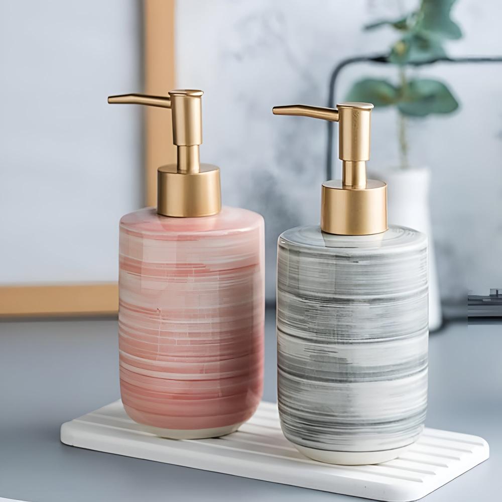 Marble Ceramic Soap Dispenser — product detail view