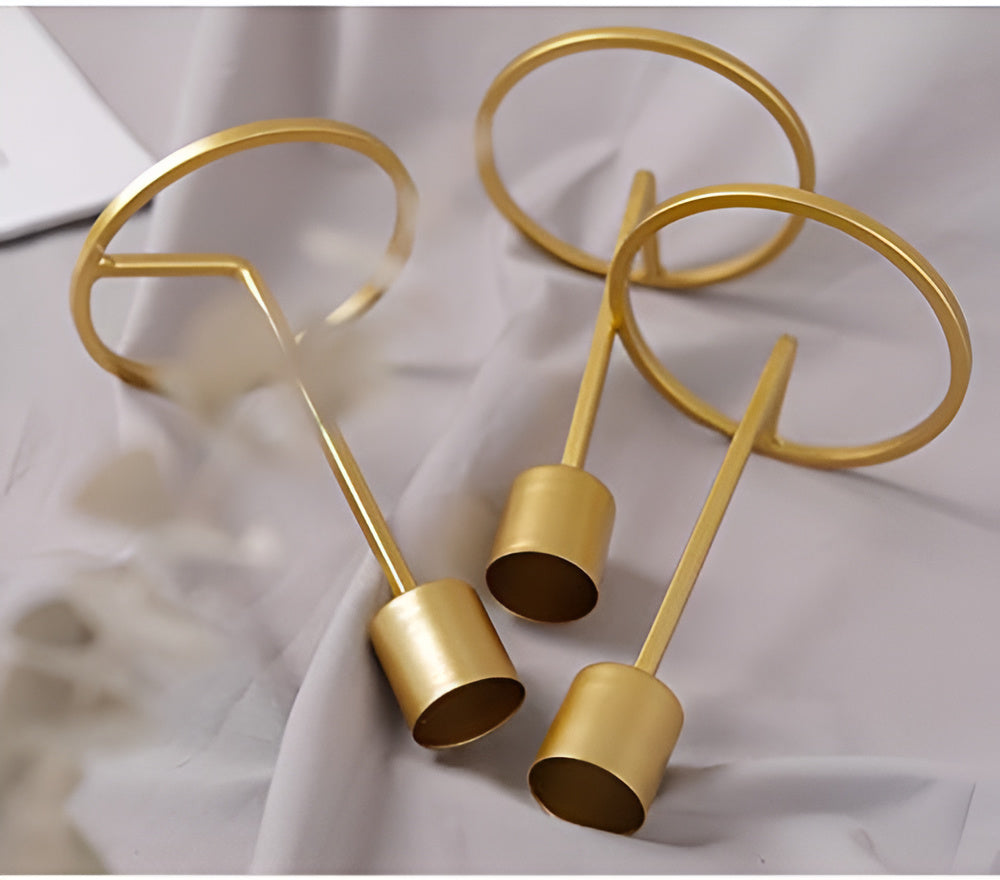 Golden Romantic Candle Holders — product detail view