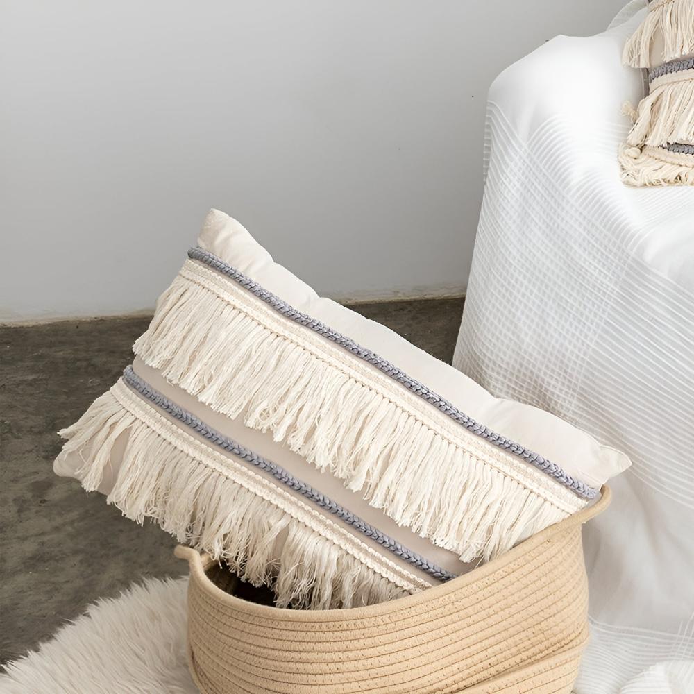 Bohemian Fringe Tassel Cushion Covers — product close-up