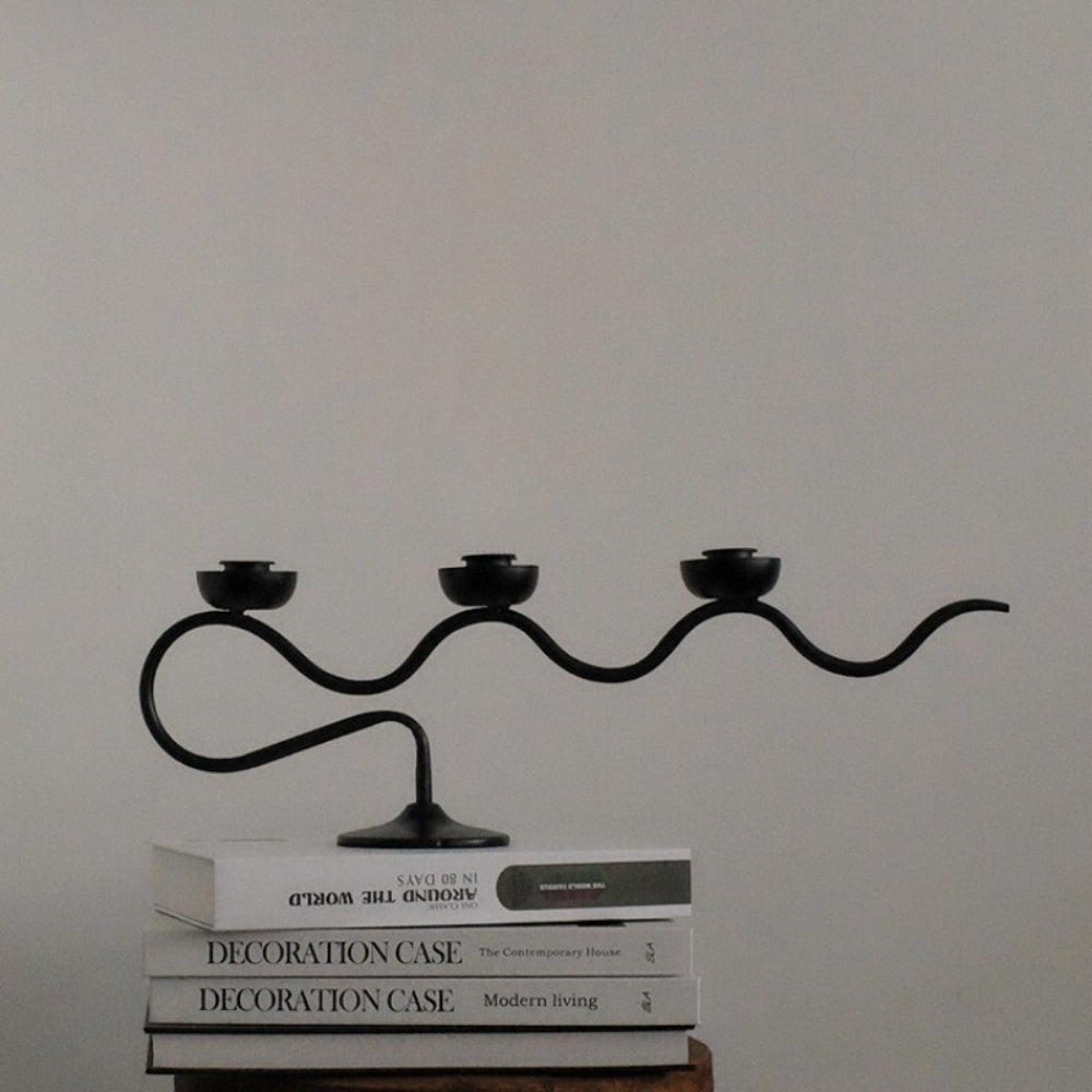 Tri Iron Twisted Candle Holder — product feature detail
