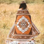 Boho Chic Patterned Throw Blanket — main product photo