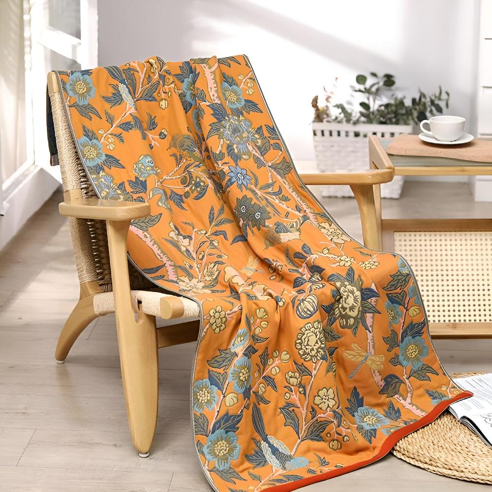 Hibiscus Reversible Bath Towel — alternate angle view