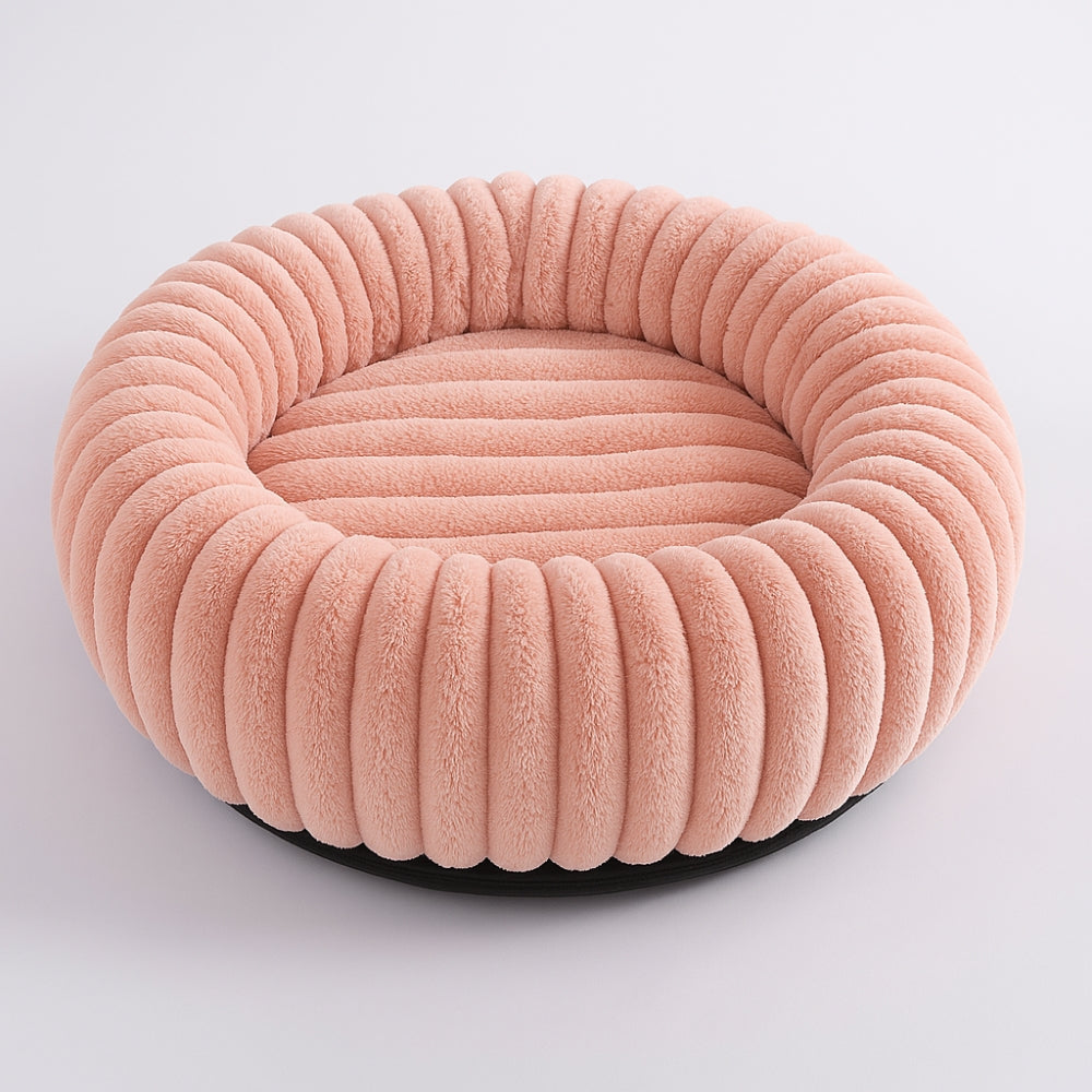 Purrfectly Plush Round Pet Bed — alternate angle view