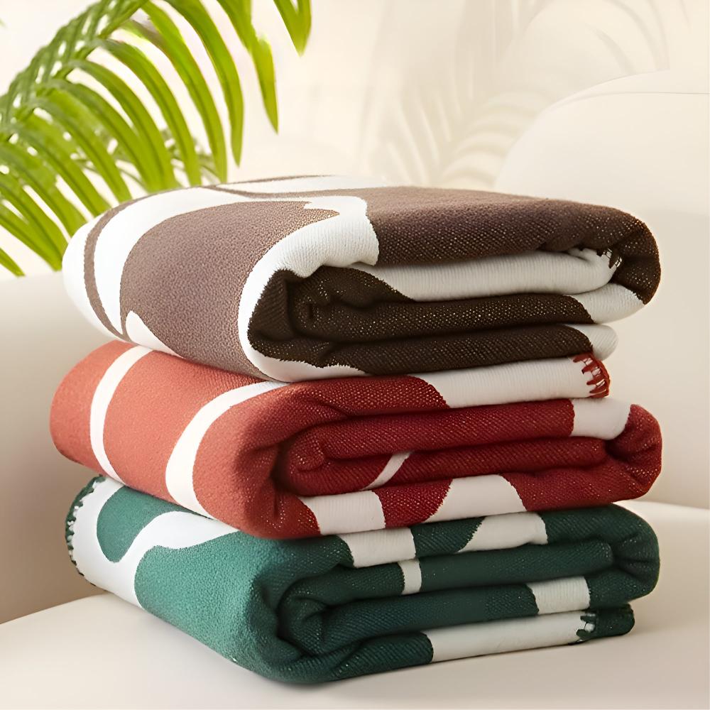 Abstract Pattern Acrylic Blanket — product detail view