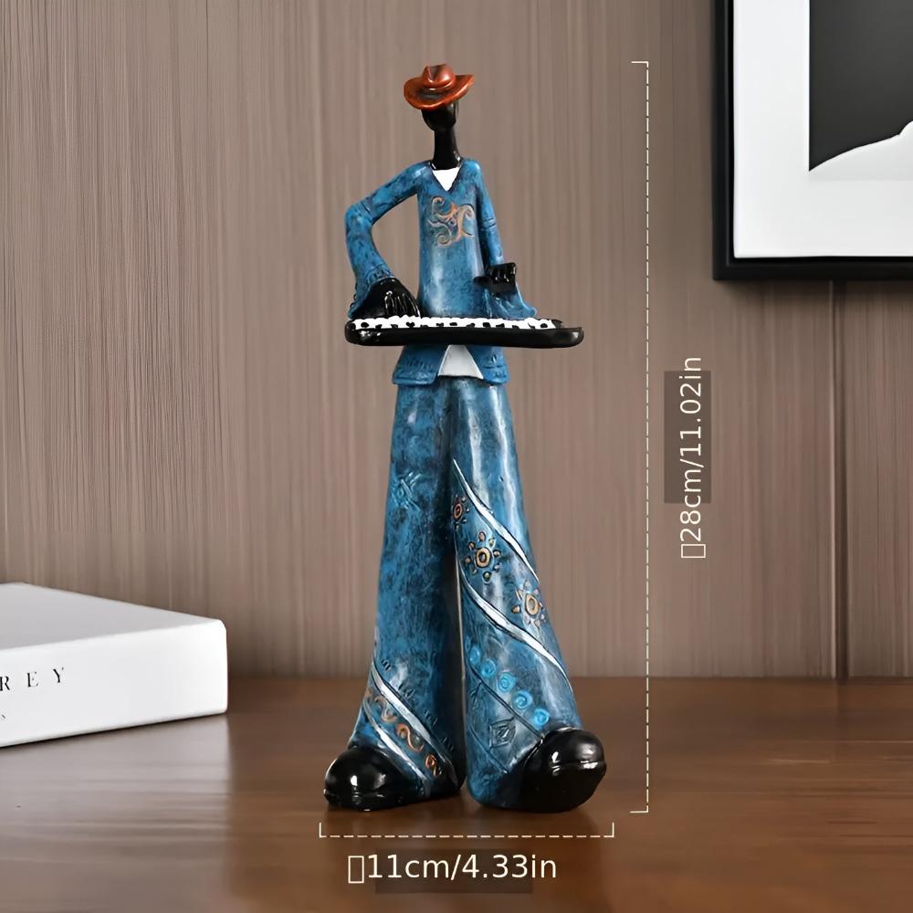 Jazz Musical Band Resin Figurine — material texture close-up