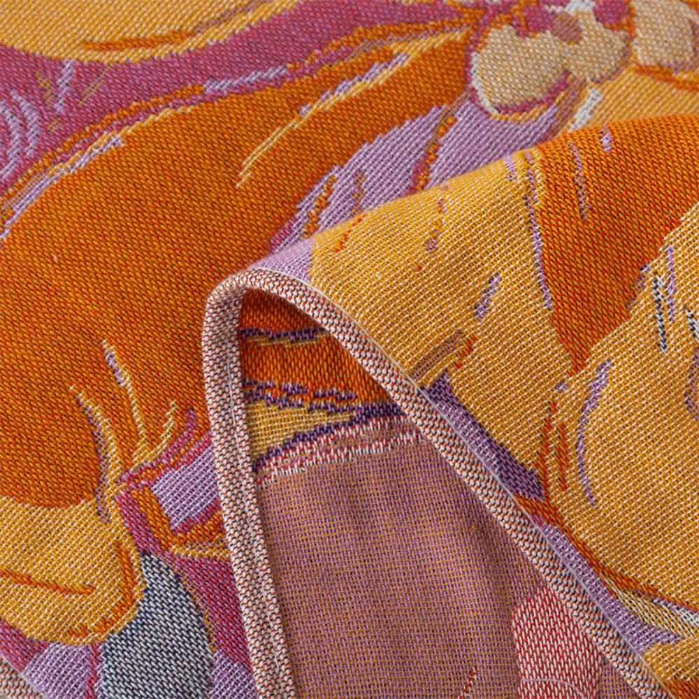 Sunset Bloom Cotton Gauze Bath Towel — product detail view