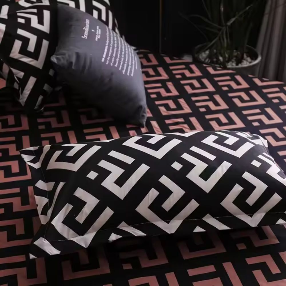 Noir Enigma Quilt Cover Set | 3pcs Quilt Cover Set — product detail view