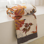 Maple Leaf Cotton Blanket — alternate angle view