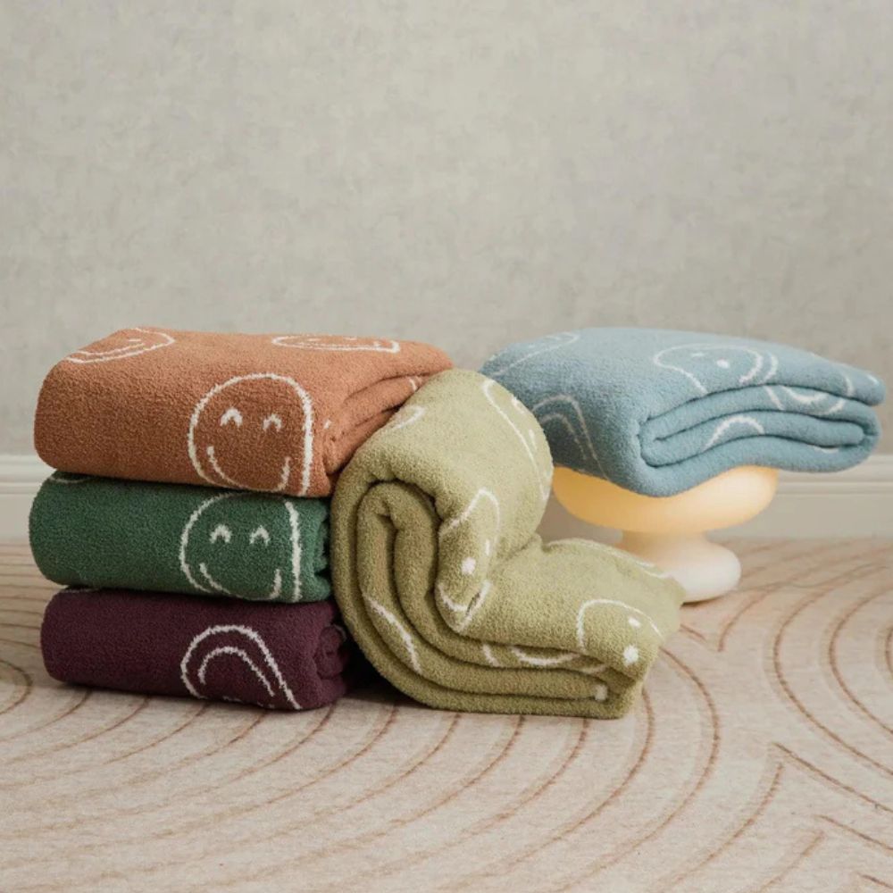 Smiley Face Plush Blanket — main product photo