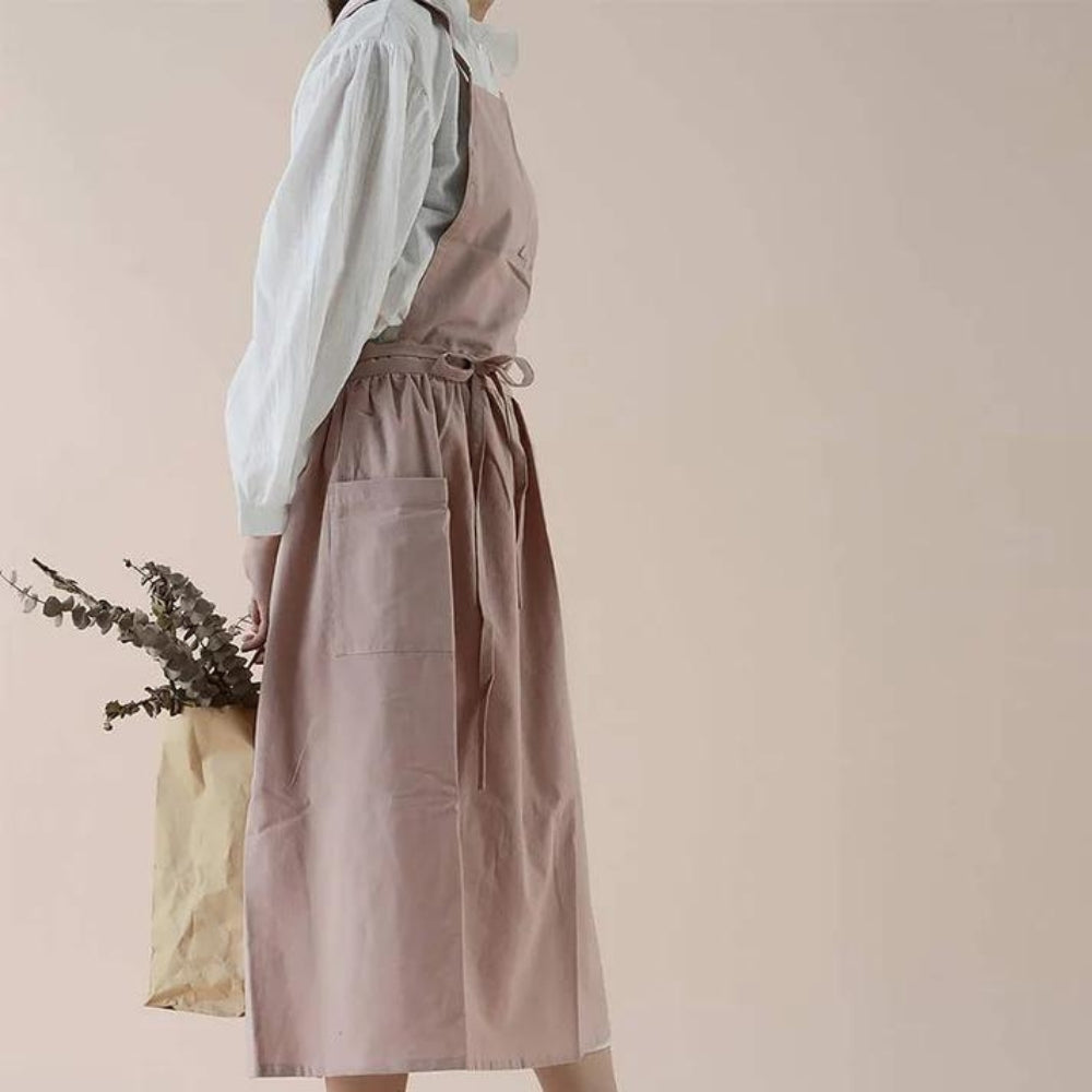 Multipurpose Cotton Apron With Pockets — product detail view