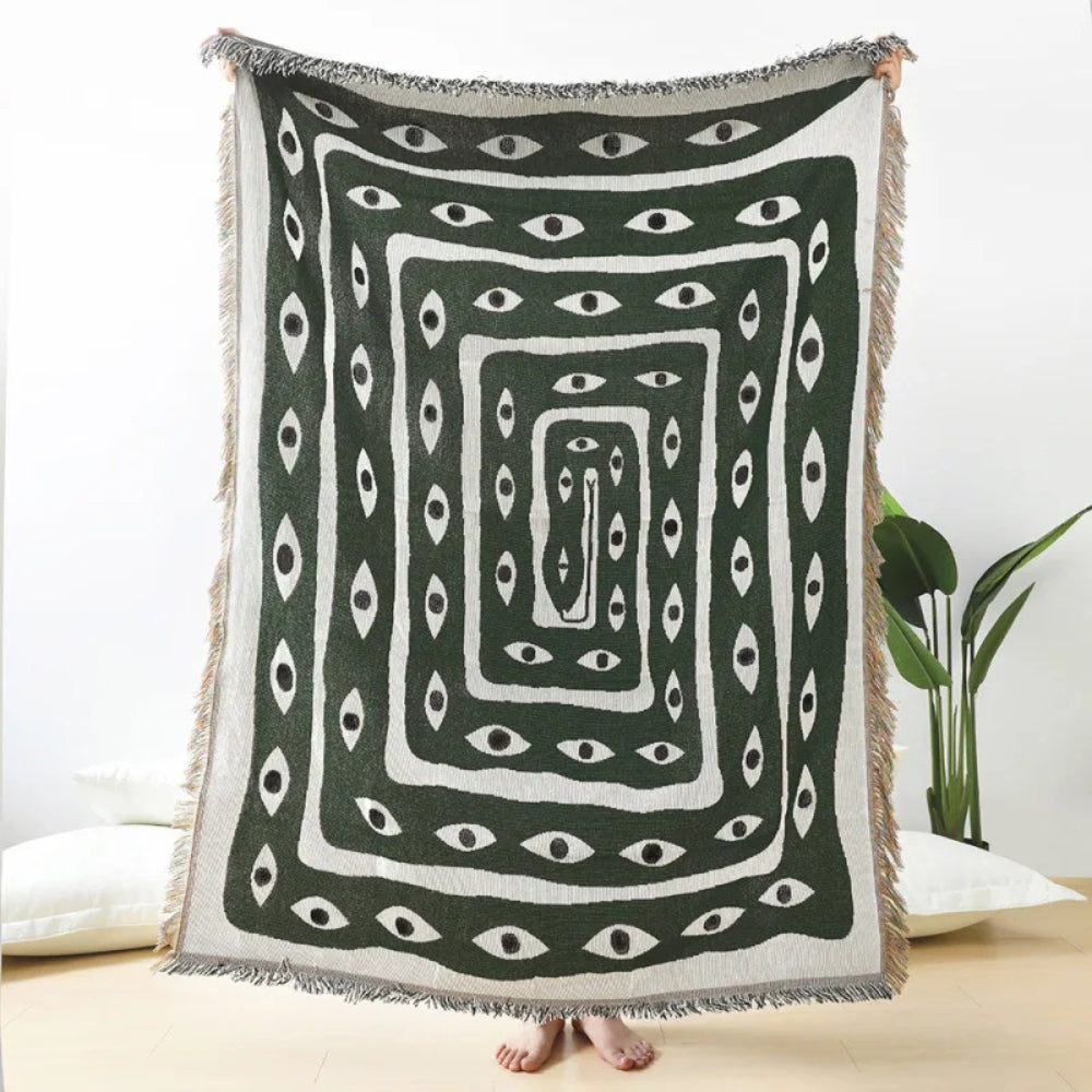 Snake Labyrinth Throw Blanket — main product photo