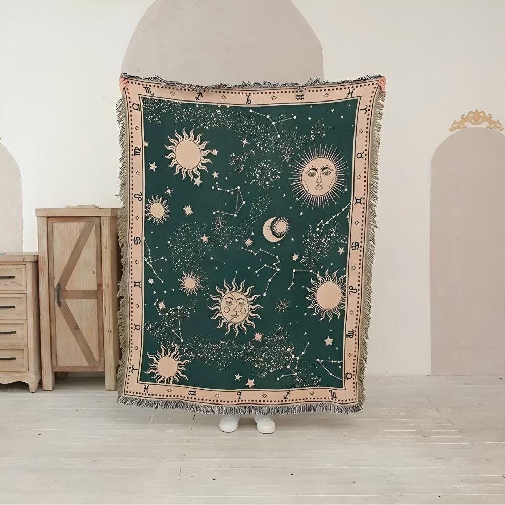 Sun Moon Stars Celestial Blanket — main product photo