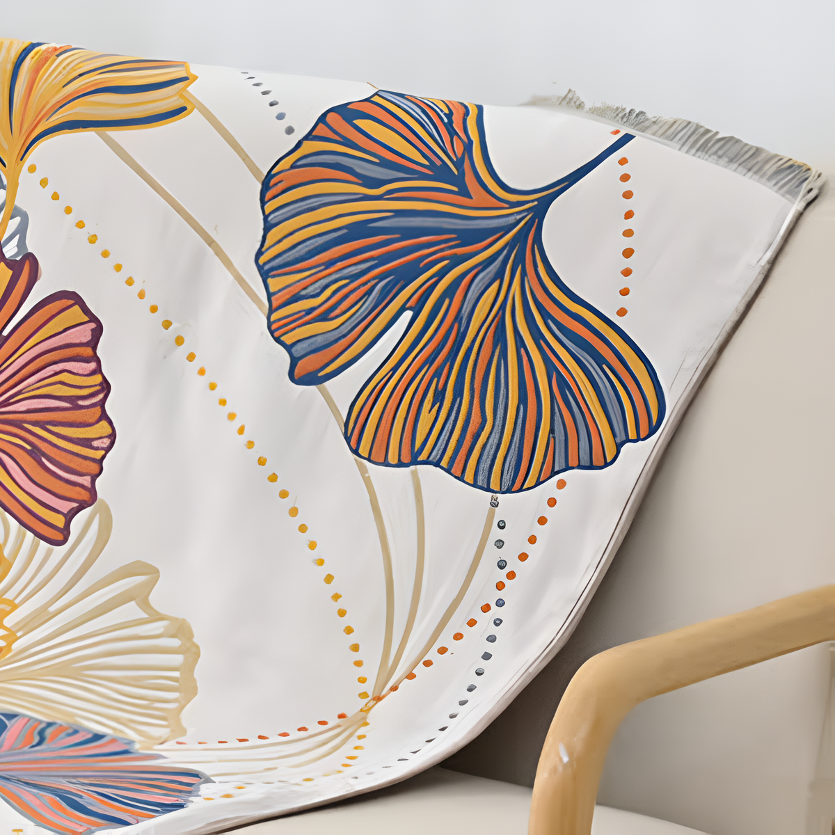Absorbent Ginkgo Leaf Bath Towel — main product photo