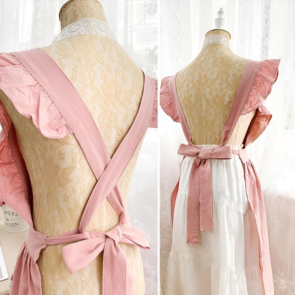 Blush Belle Ruffle Apron — product detail view