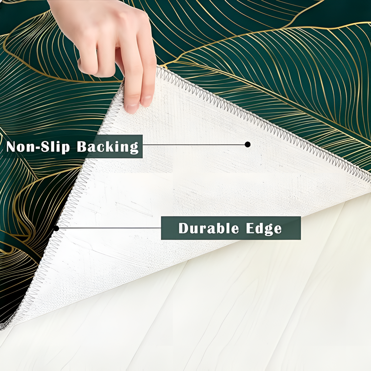Gold Linear Leaf Door Mat — additional view