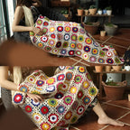 Blooming Crochet Flower Blanket — product in use