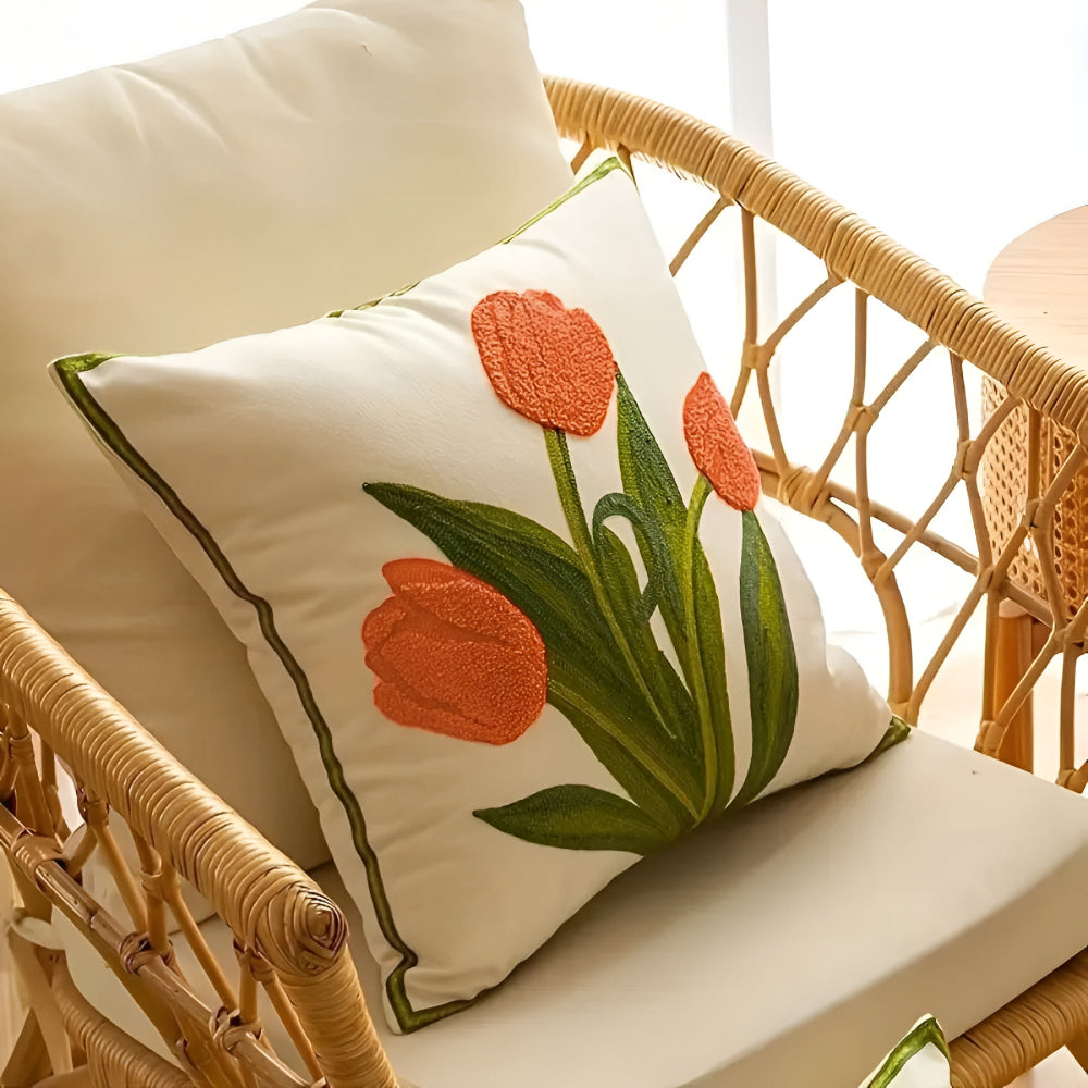 Blooming Tulip Cushion Cover — size and scale reference