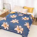 Serene Lily Floral Cotton Blanket — main product photo