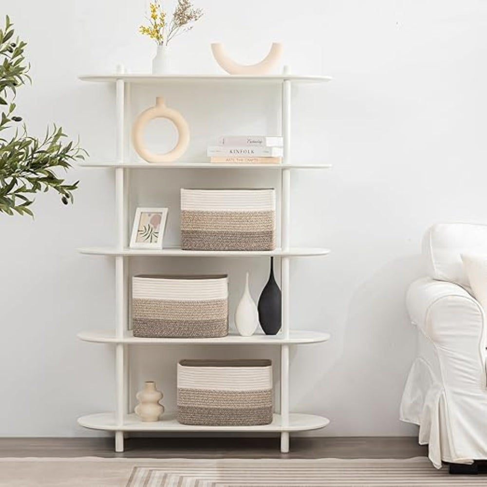 Woven Cotton Rope Storage Basket — product detail view