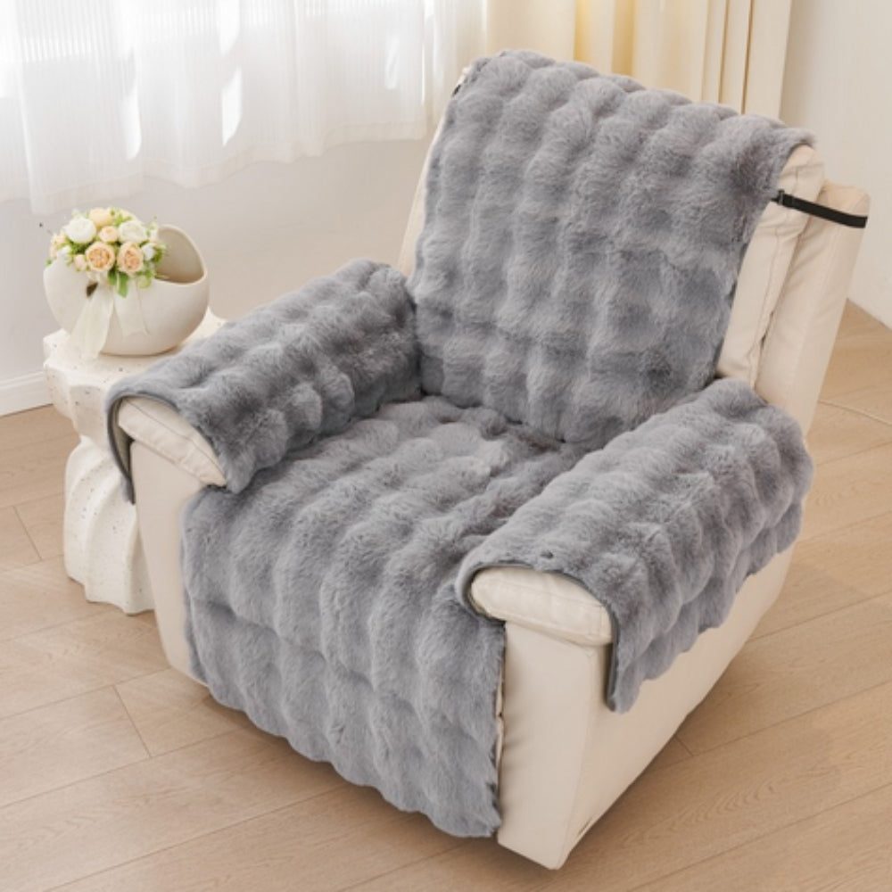 Faux Fur Recliner Sofa Cover — lifestyle shot