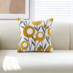 Floral Essence Embroidered Cushion Cover — size and scale reference