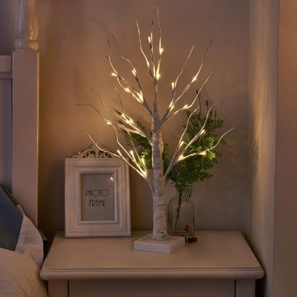 Enchanted Birch Lighted Tree Decor — product close-up
