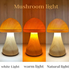 Wooden Mushroom Lamp — product in use