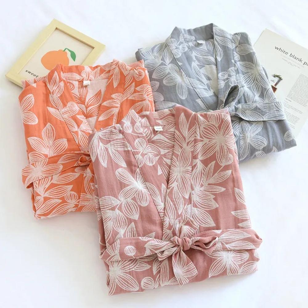 Floral Breeze Kimono Robe — product detail view