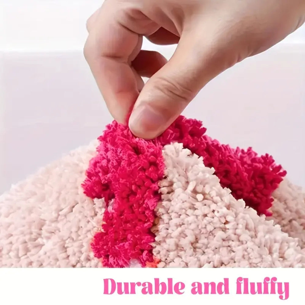 "Get Naked" Funny Bathroom Mat — product in use