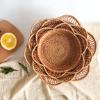 Handwoven Rattan Floral Basket — product in use
