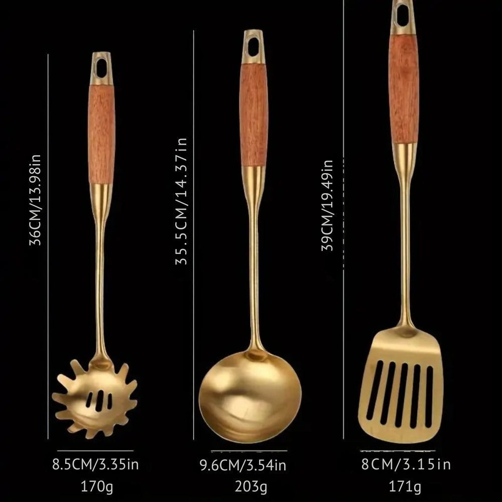 Chef's Choice Golden Kitchen Utensils — product in use