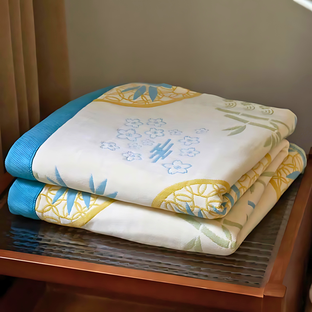 Bamboo Flower Soft Cooling Blanket — product detail view