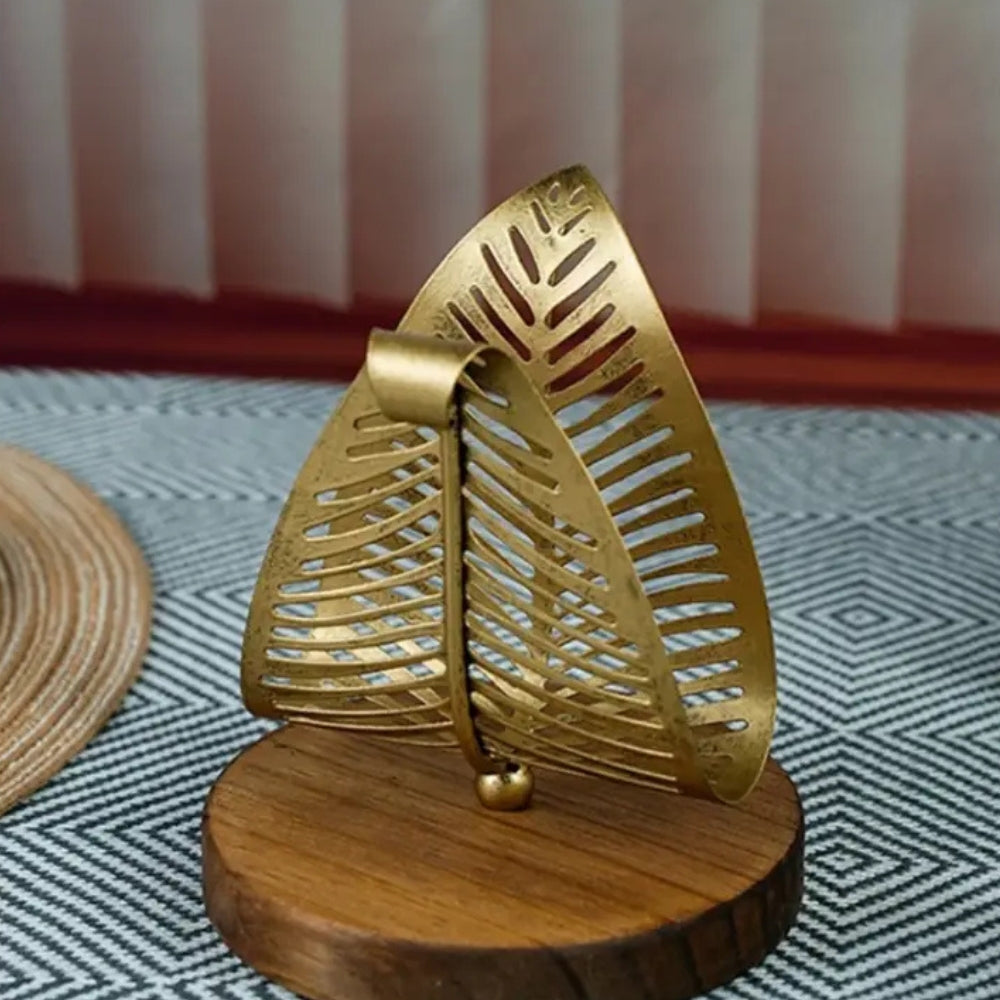 Iron Leaf Shape Tissue Holder — alternate angle view