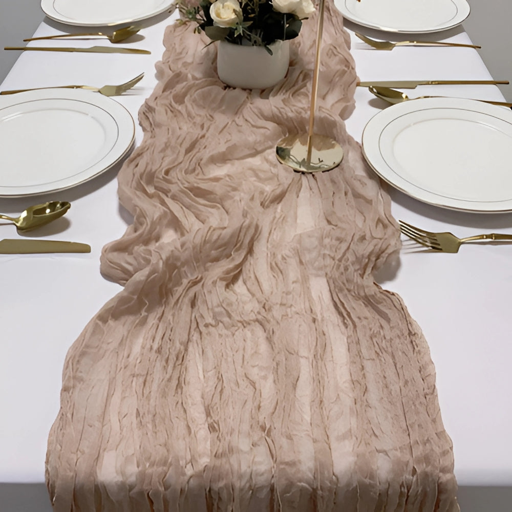 Cheesecloth Table Runner — size and scale reference