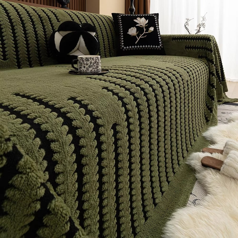 Heritage Plush Tufted Sofa Cover — product feature detail